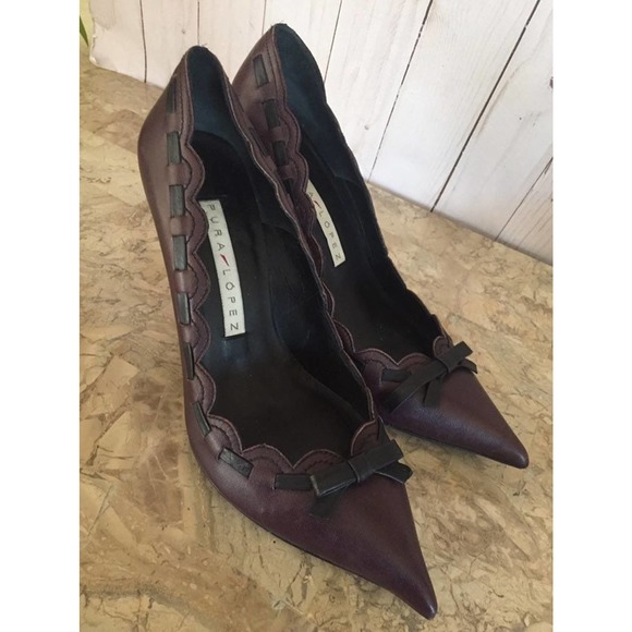 Pura Lopez shoes Leahere shoes sz 37 - Picture 5 of 6